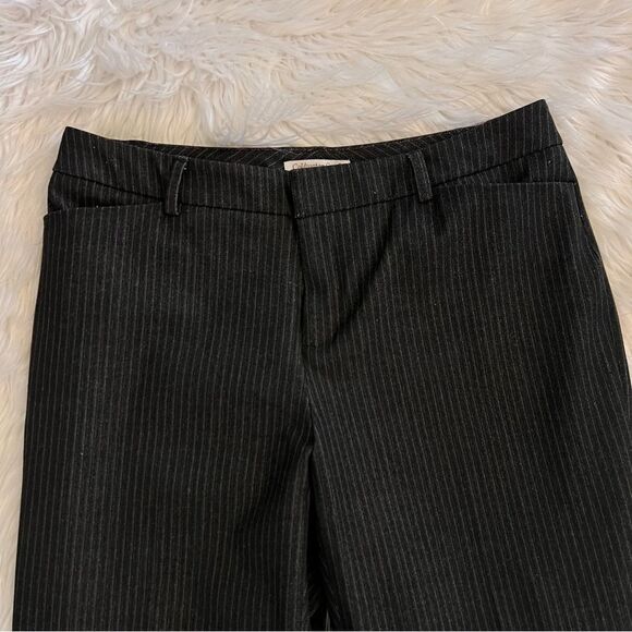 Coldwater Creek Pants Trouser Fit Women's Size 10 Black Pin Striped - Picture 4 of 7